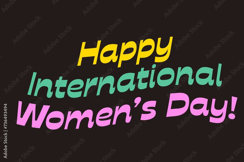 International women's day icon.Women's day symbol. Minimalistic design for international women's day concept.Happy Women's Day.International women´s graphic in vector.Abstract happy women poster.