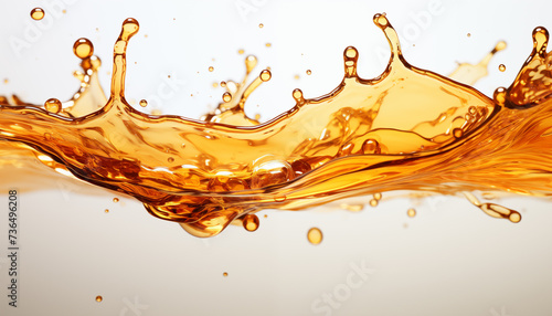 yellow oil splash on a white background.