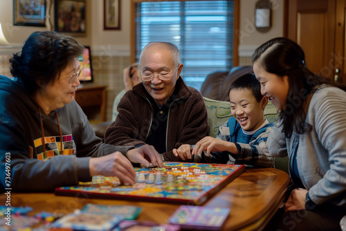 Interethnic Game Night: Families Engaged in Board Games