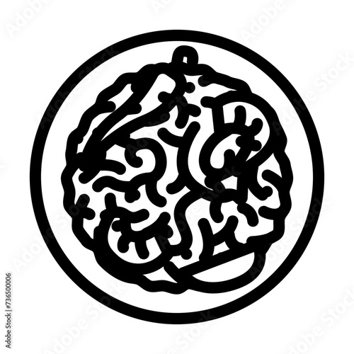 pad thai cuisine line icon vector illustration