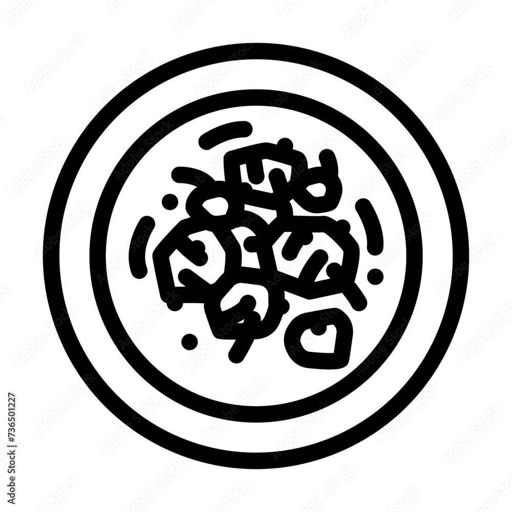 panang curry thai cuisine line icon vector illustration panang curry thai cuisine line icon vector illustration