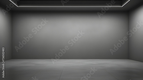 Empty dark abstract concrete room Advanced background High end scenario concrete interior,, an empty white room with lights in the middle Free Photo 