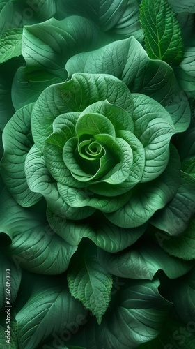 Green Swirls of Organic Nature Generative AI