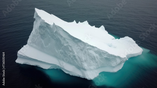 Huge iceberg in sea, aerial view