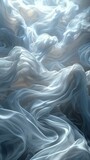 White Ribbon Abstract Wallpaper with Light Render Generative AI