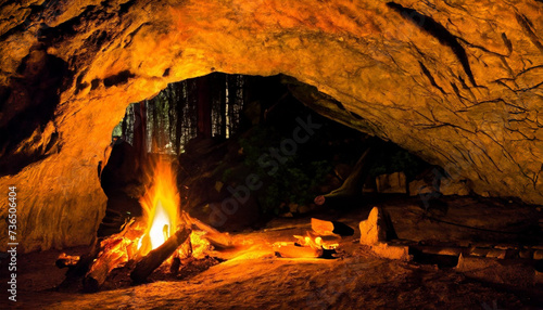 Wallpaper Mural fire in the fireplace Torontodigital.ca