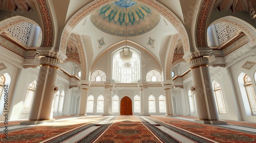 interior design of a beautiful mosque