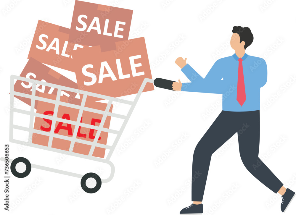 Businessman is shopping at the event of a sale, Bargain hunting and Purchase Shopping savings concept,
Businessman is shopping at the event of a sale, Bargain hunting and Purchase Shopping savings concept,