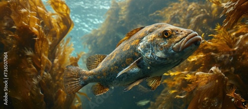 Haemulon scudderii is a grunt fish that inhabits California and Baja's Macrocystis pyrifera kelp forests.