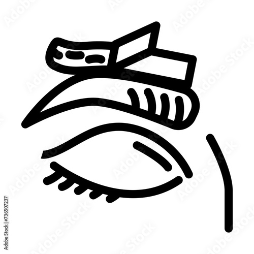 eyebrow hair removal female line icon vector illustration