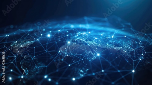 Global Connectivity Nexus - A visual representation of global connectivity, highlighting the intricate web of our digital world. 
