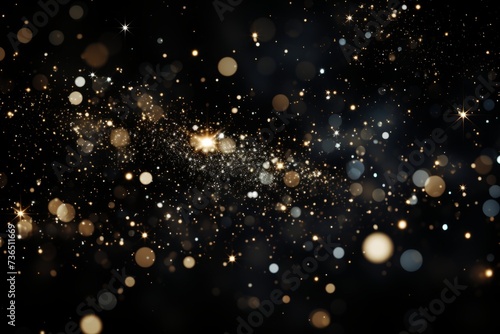 Black bokeh glitter background for special days like award shows or other glitter and glamour related events photo