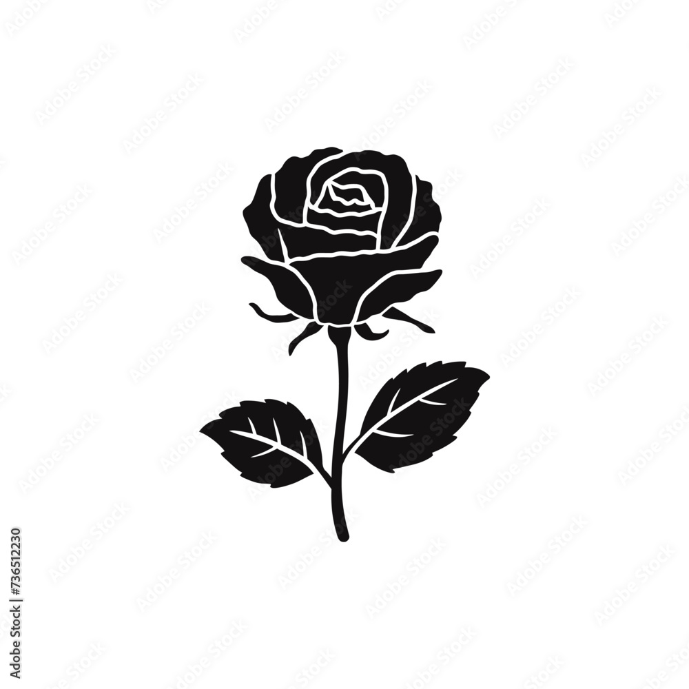 rose vector silhouette rose vector silhouette