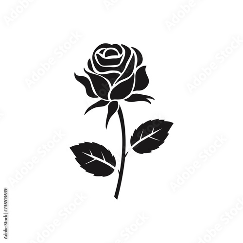 rose vector silhouette