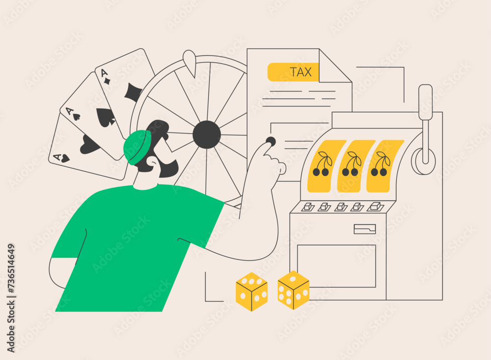Gambling income abstract concept vector illustration. Gambling income abstract concept vector illustration.