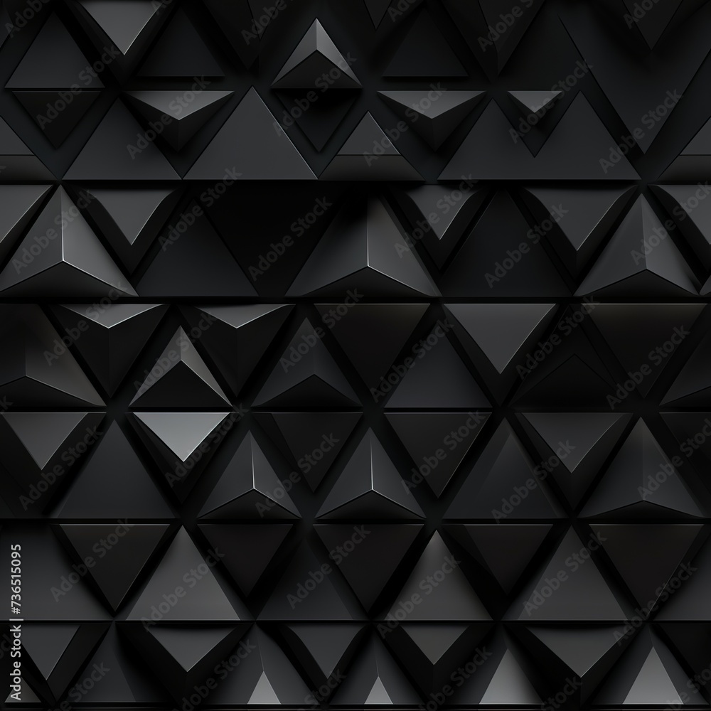 Dark black Geometric grid background Modern dark abstract texture seamless pattern