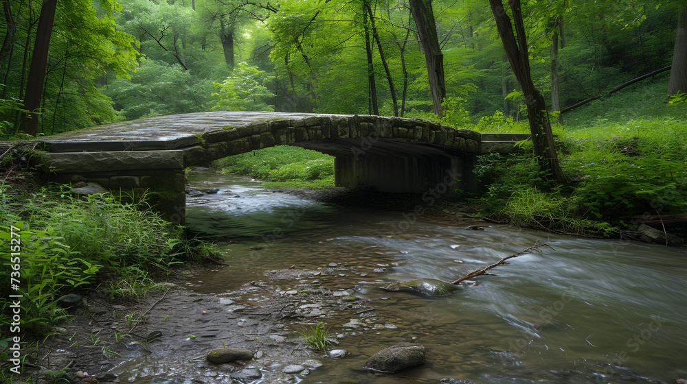 bridge over water in the middle of nature bridge over water in the middle of nature