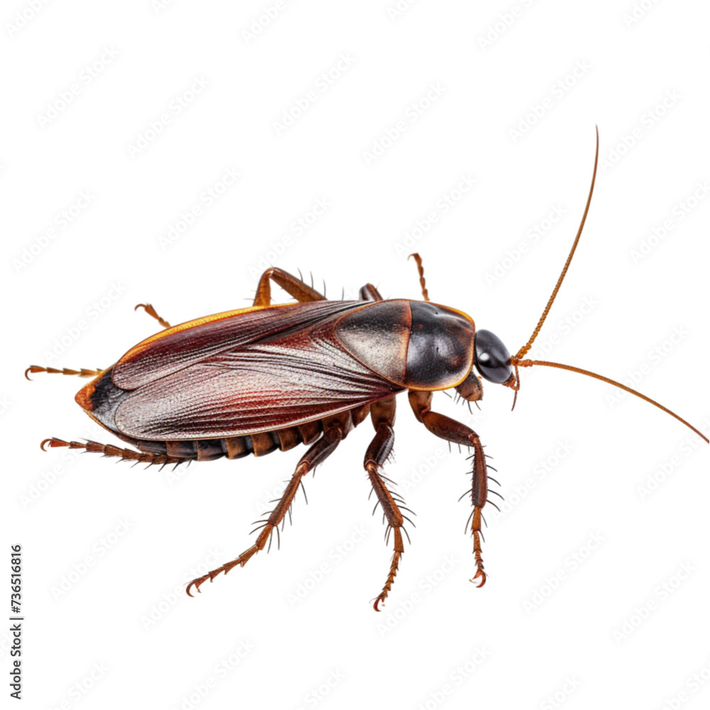 cockroach isolated on white background. With clipping path. cockroach isolated on white background. With clipping path.