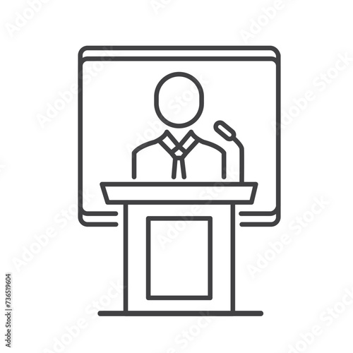Speech Oratorical Talk Vector Icon Design