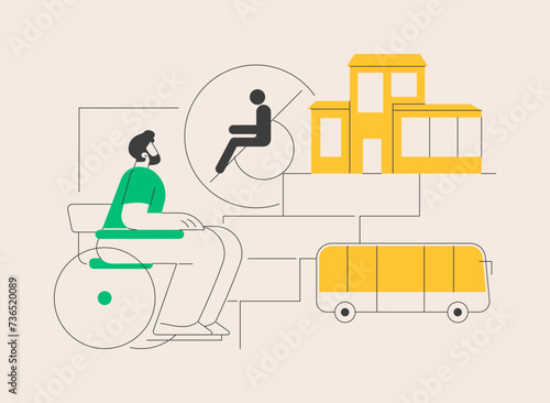Inaccessible environments abstract concept vector illustration.