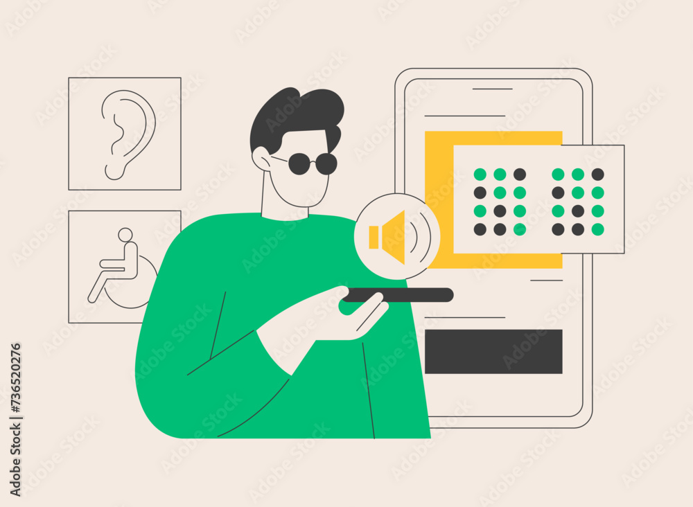 Assistive technology abstract concept vector illustration. Assistive technology abstract concept vector illustration.