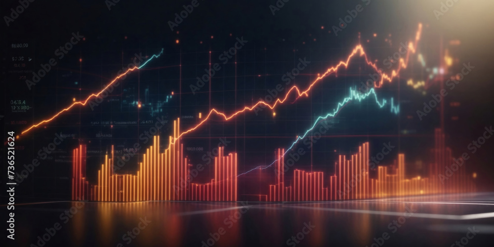 Stock market chart graph dummy sample for trading related backgrounds ...