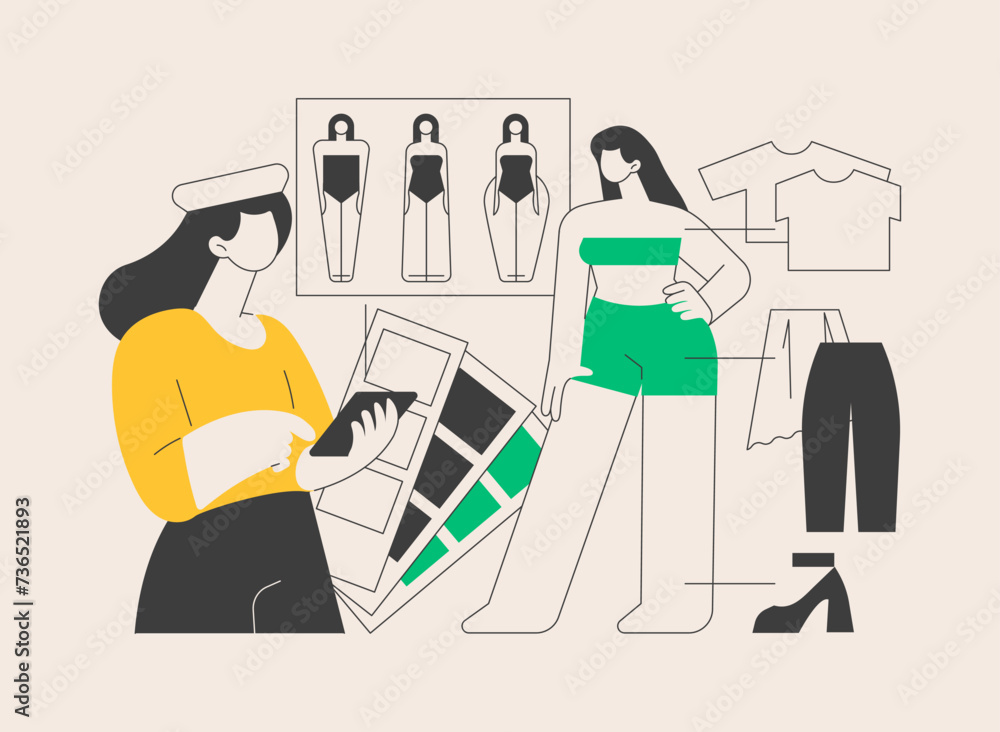 Personal stylist abstract concept vector illustration.