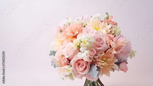 wedding bouquet on white background