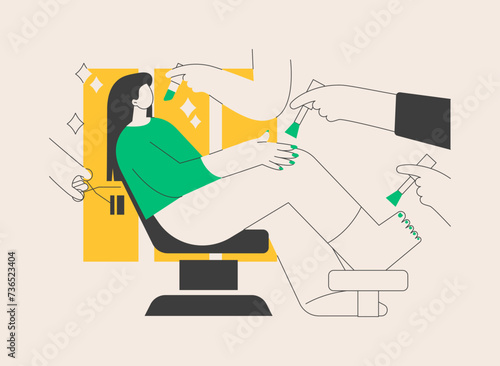 Beauty salon abstract concept vector illustration.