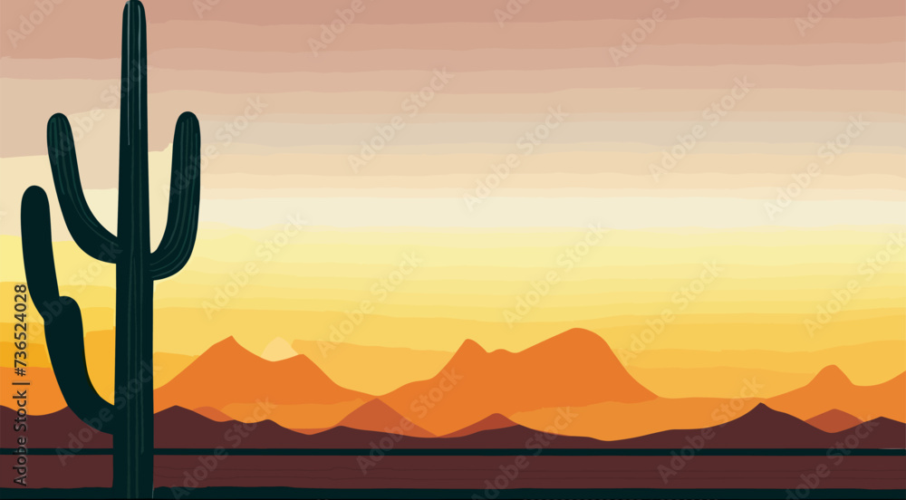 Desert landscape abstract art background. Texas western mountains and ...