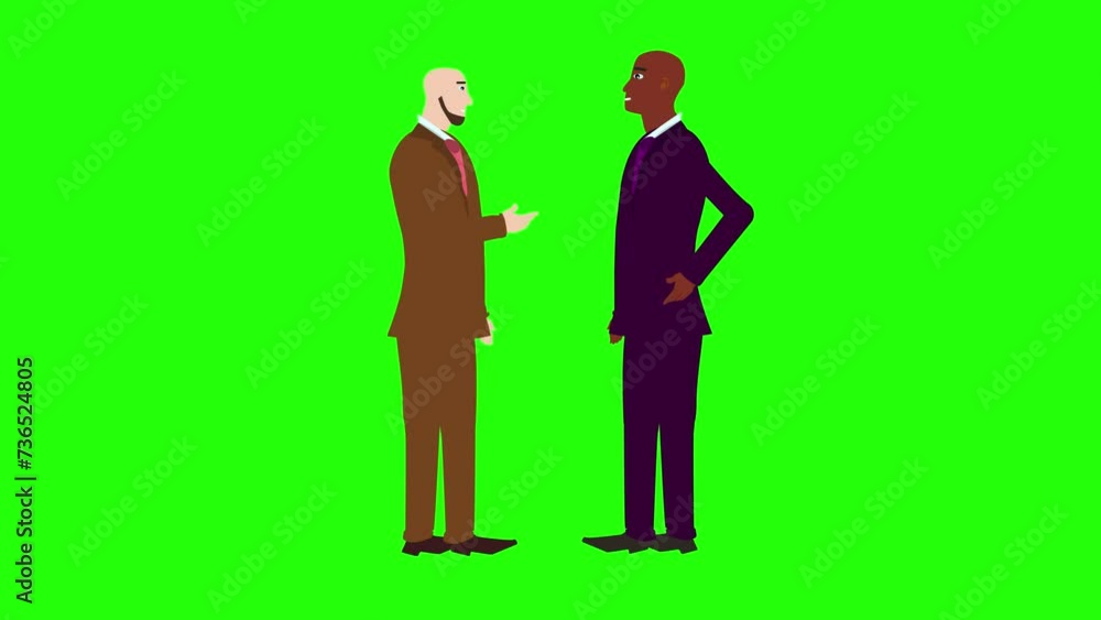 custom made wallpaper toronto digitalAnimation of two business man character talking each other on green screen chroma key