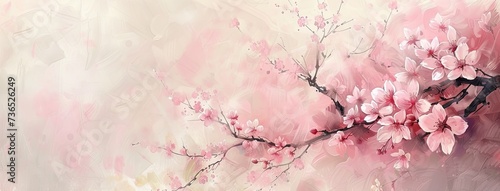 a cherry blossom texture background, adorned with spring sakura flowers in full bloom, creating a mesmerizing scene that evokes the essence of springtime.
