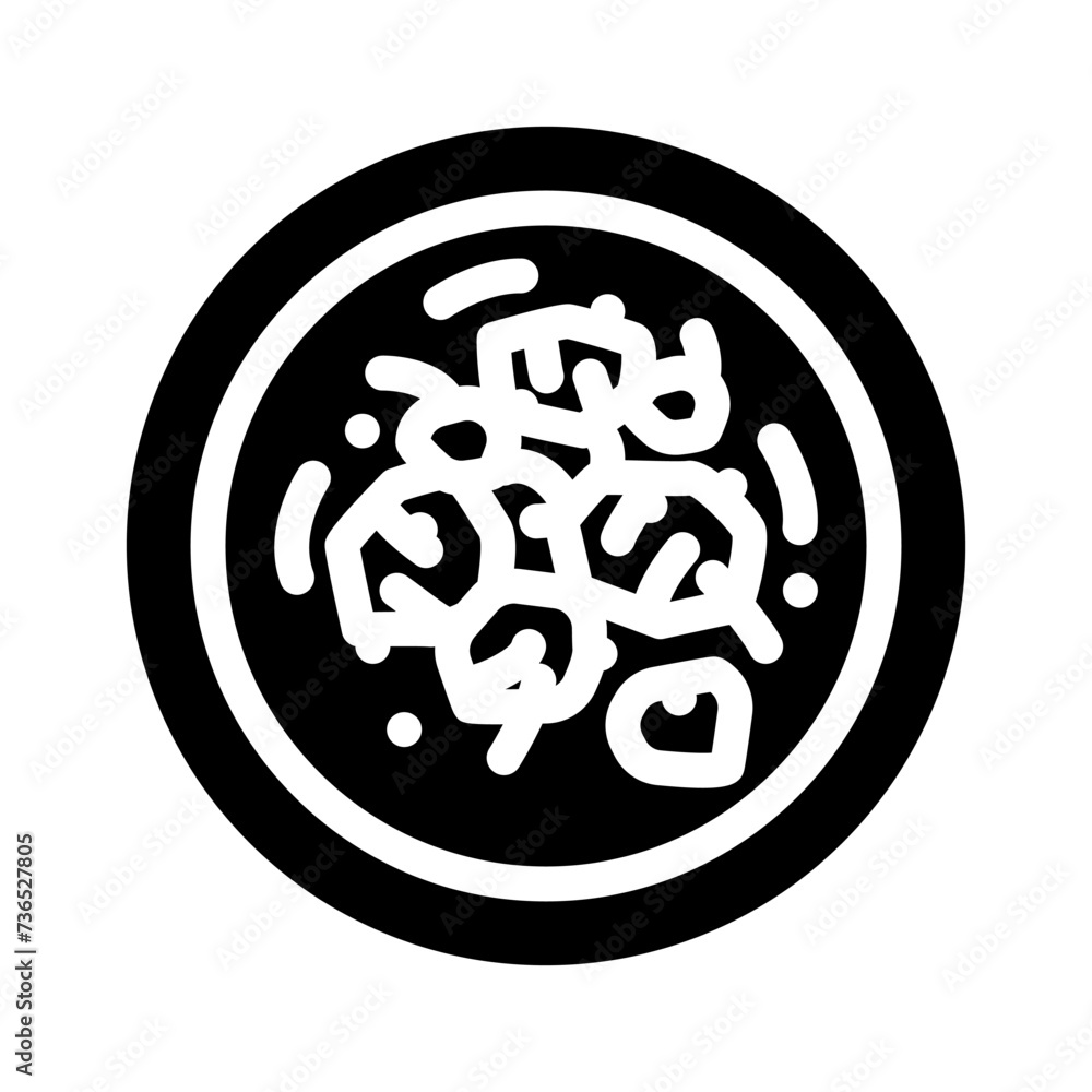 panang curry thai cuisine glyph icon vector illustration panang curry thai cuisine glyph icon vector illustration