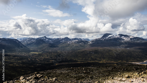 Majestic mountains in Norway. Trollheimen Mountains. photo