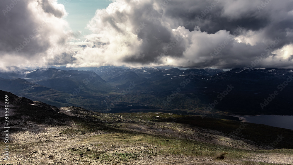 Rocky mountains in Norway. Trollheimen Mountains.