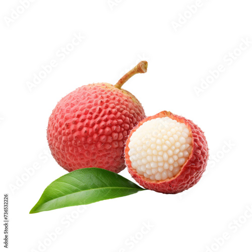 lychee isolated on white background. With clipping path.