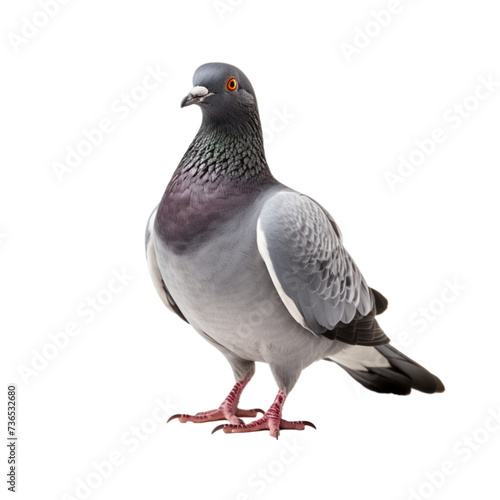 pigeon isolated on white background. With clipping path.