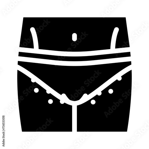 bikini hair removal female glyph icon vector illustration