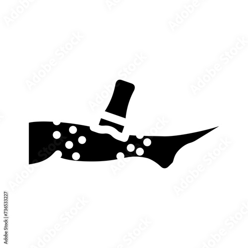 leg hair depilation female glyph icon vector illustration