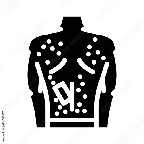 back waxing female glyph icon vector illustration