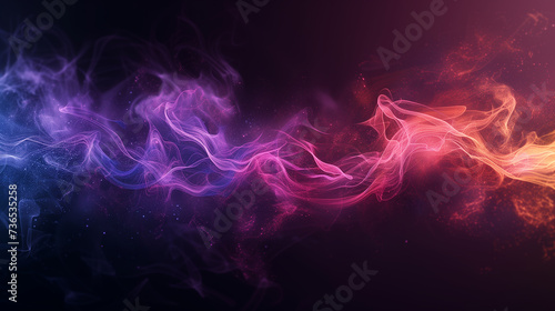 Abstract Colorful Wave Forms on Dark Background