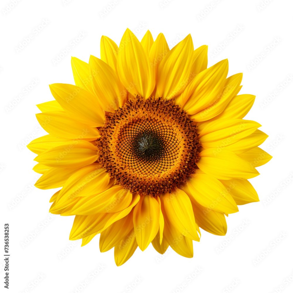 Fototapeta premium sunflower isolated on white background. With clipping path.