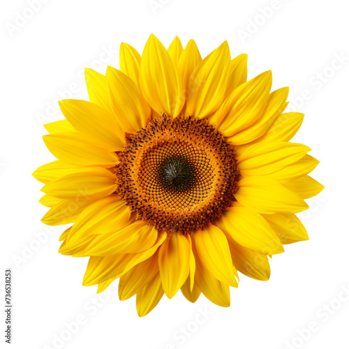 sunflower isolated on white background. With clipping path.