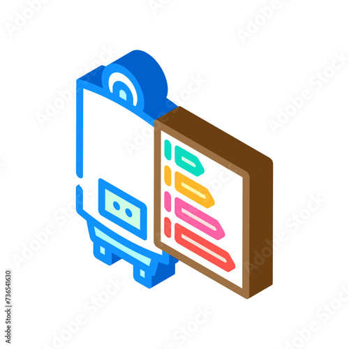 water heater efficient isometric icon vector illustration
