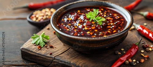 Spicy sauce or bean paste with experience