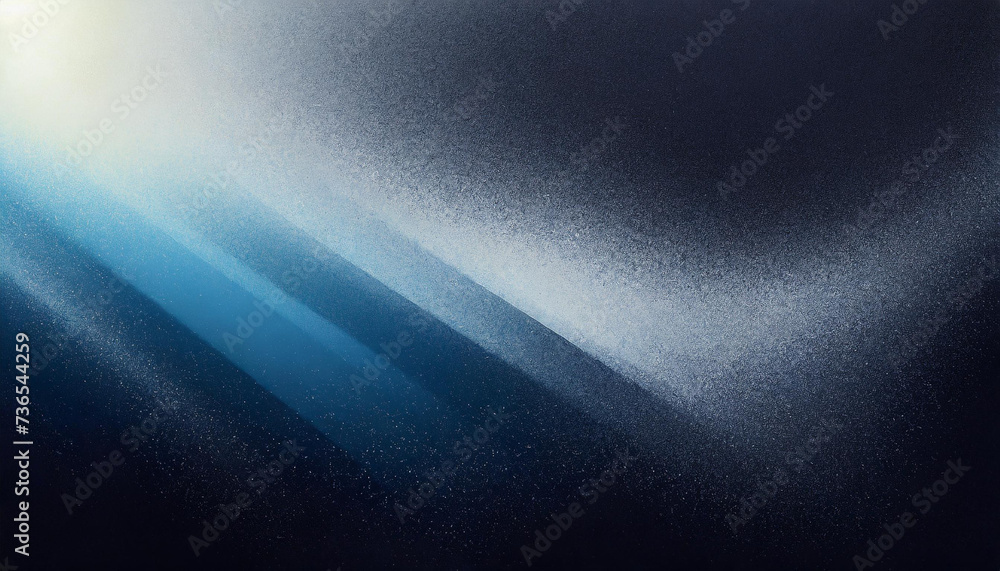 dark blue black grey , spray texture color gradient shine bright light and glow rough abstract retro vibe background template , grainy noise grungy empty space