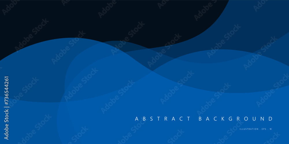 Blue wave layer overlaps modern abstract background for template design. Vector illustration Blue wave layer overlaps modern abstract background for template design. Vector illustration