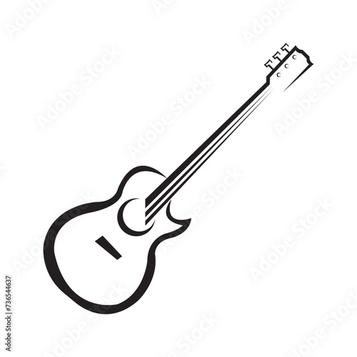 guitar icon vector illustration design template