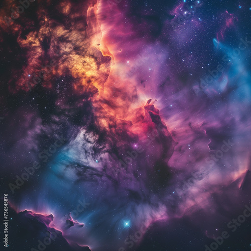 Majestic Cosmic Nebula in High Resolution