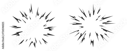 Starburst. Bomb blast. Big explosion. Abstract comic book explosion flash. Flash beam explosion flash glow. Vector illustration on transparent background